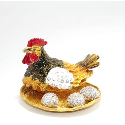 Swaroski Taşlı Yumurtalı Tekli Tavuk Alk1909 Swaroski Taşlı Yumurtalı Tekli Tavuk Alk1909