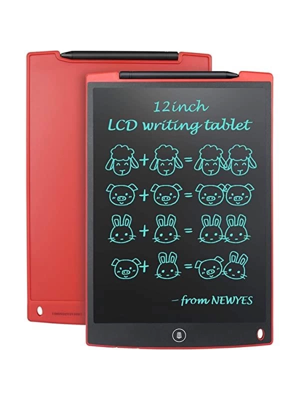 T12 Kırmızı Writing Tablet Lcd 12 Inç Dijital Kalemli Çizim Yazı Tah&hellip;