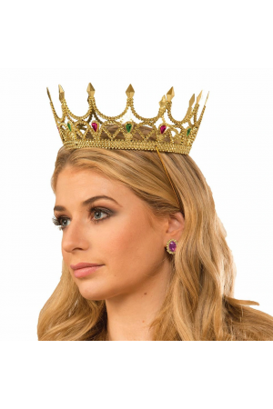 Taşlı Rönesans Kostümlü Kraliyet Ortaçağ Altın Kraliçe Prenses Ta&hellip;