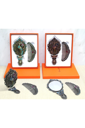 Tavuskuşu Katlanabilir Ayna Ve Tarak Seti Orta Boy Alk4983&hellip;