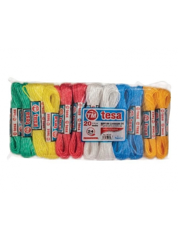 Temsan 20 Metre Naylon Çamaşır İpi 24'lü&hellip;