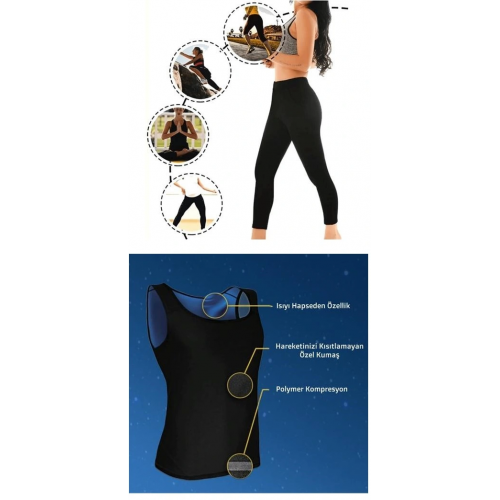 Termal Sauna Tayt + Atlet Takım ( S ) Neotex Terletme Takımı Termal Sauna Tayt + Atlet Takım ( S ) Neotex Terletme Takımı