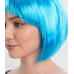 Turkuaz Açık Mavi Renk Düz Kesim Kısa Küt Parti Peruğu