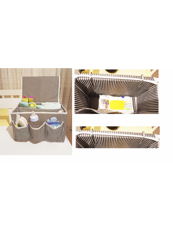 Tutturma Aparatlı Bebek Beşik Başucu Düzenleyici Kapaklı 5 Bölmeli O… Tutturma Aparatlı Bebek Beşik Başucu Düzenleyici Kapaklı 5 Bölmeli O…