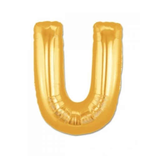 U Harf Folyo Balon Altın Renk  40 İnç