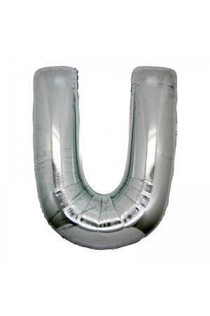 U Harf Folyo Balon Gümüş Renk  40 İnç&hellip;