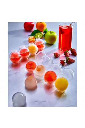 Üstten Doldurmalı Yatay 4 Bölmeli  Küre Buz Topu Kalıbı -  Yuvarlak &hellip;