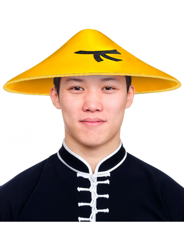 Uzak Doğu Asyalı Çin Japon Şapkası Sarı Renk&hellip;