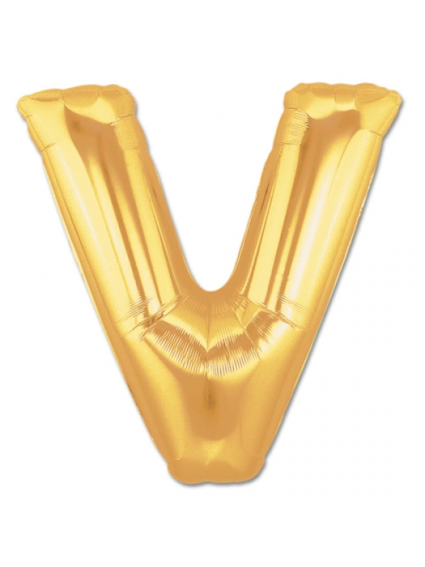 V Harf Folyo Balon Altın Renk  40 İnç&hellip;