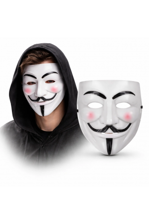V Mask Premium Vendetta Beyaz Maske (guy Fawkes Stil)… V Mask Premium Vendetta Beyaz Maske (guy Fawkes Stil)…