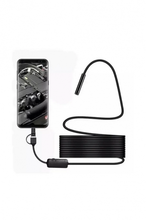 Vtn-02 Endoskop Yılan Video Kamera Led’li 2 Metre 7 Mm Sert Kablo S…