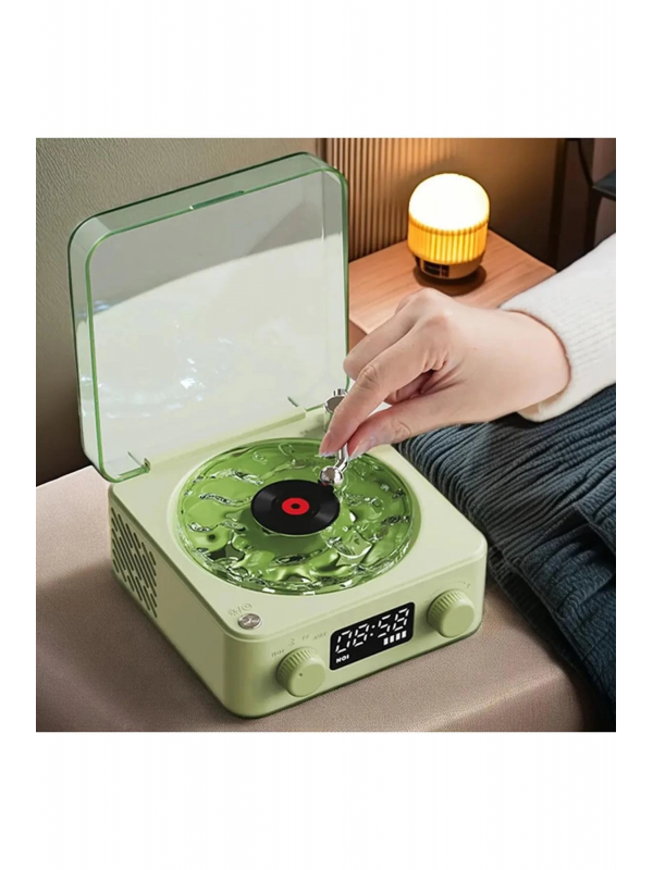 Waves Nostalji Plak Görünümlü Bluetooth Hoparlör 3d Ses Dalgası Retr&hellip;