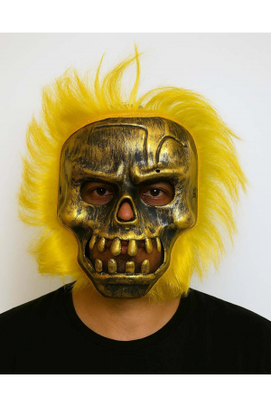 Wild Skull - Bakır Kafatası Sarı Saçlı İskelet Maske… Wild Skull - Bakır Kafatası Sarı Saçlı İskelet Maske…