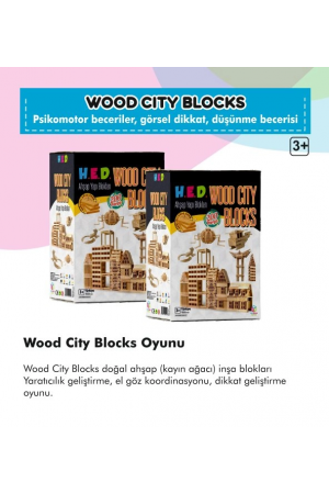 Wood City Blocks Ahşap Şehir Blokları (kayın Ağacı)&hellip;