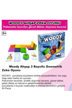 Woody Ahşap 3 Boyutlu Geometrik Zeka Oyunu&hellip;