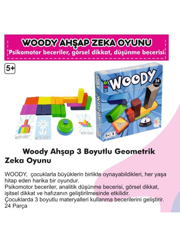 Woody Ahşap 3 Boyutlu Geometrik Zeka Oyunu&hellip;