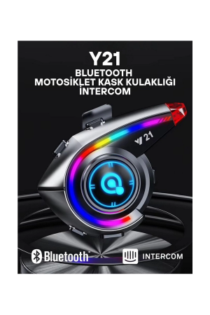 Y21 Rgb Işık Efektli Intercom Bluetooth Motosiklet Kask Kulaklığı…