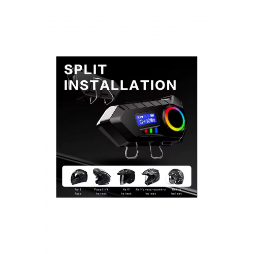 Y30 Kask Kulaklık Bluetooth Motosiklet Kulaklık Rgb Radyolu Intercom
