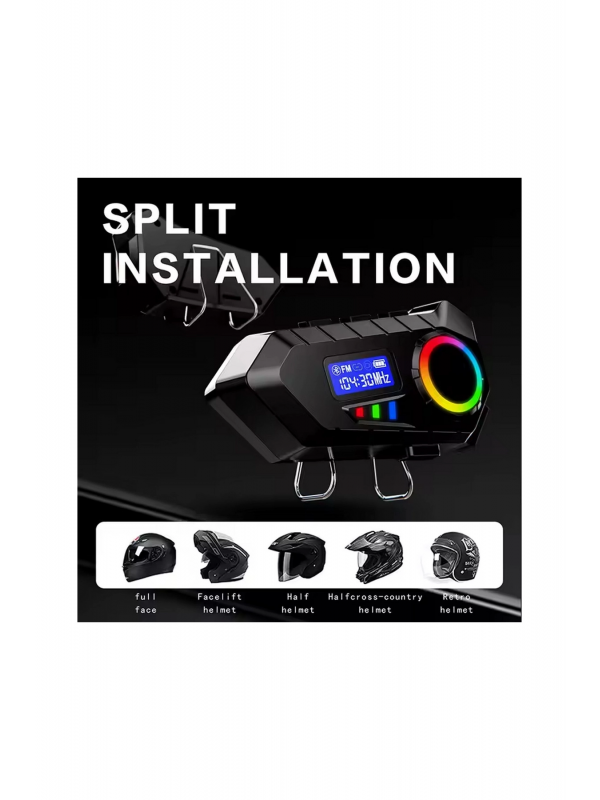 Y30 Kask Kulaklık Bluetooth Motosiklet Kulaklık Rgb Radyolu Intercom&hellip;