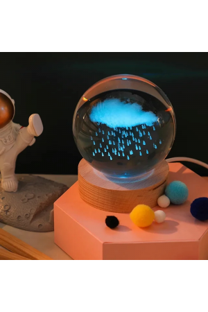 Yağmur Bulutu Tasarımlı Renk Değiştiren Cam Küre&hellip;