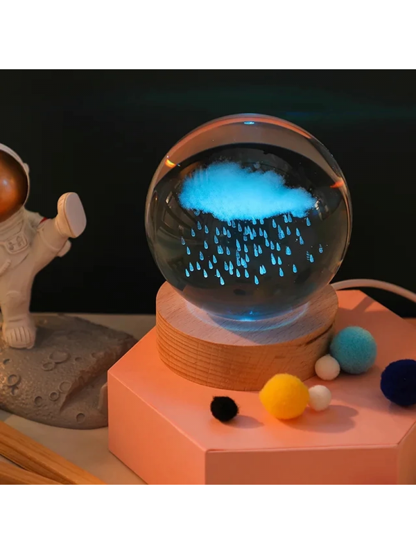 Yağmur Bulutu Tasarımlı Renk Değiştiren Cam Küre&hellip;