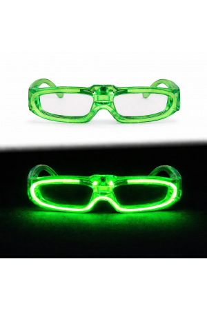 Yeşil Led Işıklı Parti Gözlüğü 3 Modlu – Glow & Gece Eğlenc&hellip;