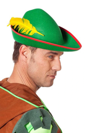 Yeşil Renk Robin Hood Şapkası Sarı Tüylü&hellip;
