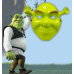 Yeşil Shrek Maskesi 21x25 Cm