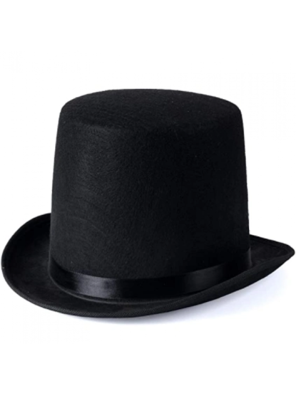 Yetişkinler İçin Siyah Renk Ringmaster Sihirbaz Şapkası Fötr Şapka &hellip;