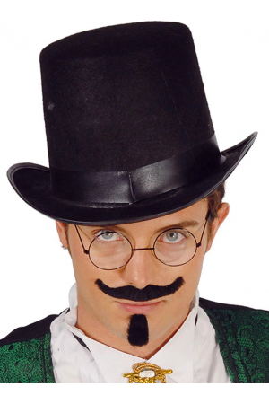 Yetişkinler İçin Siyah Renk Ringmaster Sihirbaz Şapkası Silindir Şap&hellip;