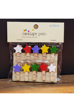 Yıldız Tasarımlı Mini Fotoğraf Mandalları&hellip;