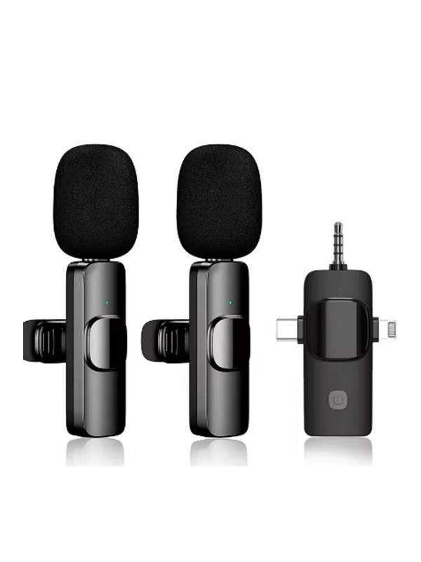Yüksek Kalite Profesyonel 3 In 1 Kablosuz Taşınabilir Yaka Mikrofonu Yo&hellip;