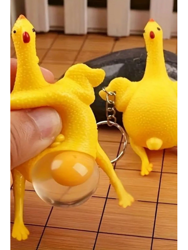 Yumurtlayan Eğlenceli Tavuk Anahtarlık Stres Topu Hediyelik Oyuncak Çan&hellip;