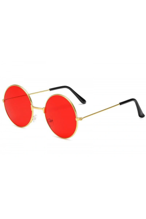 Yuvarlak Cam John Lennon Tarzı Gold Çerçeveli Kırmızı Gözlük&hellip;