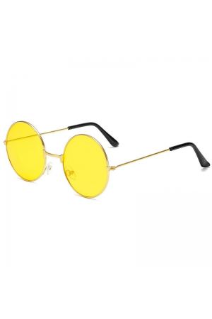 Yuvarlak Cam John Lennon Tarzı Hippi Gold Çerçeveli Sarı Gözlük&hellip;