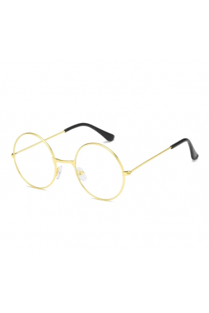 Yuvarlak Cam John Lennon Tarzı Hippi İmaj Gold Çerçeveli Şeffaf Gözl&hellip;