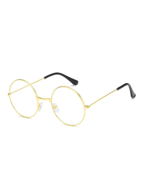 Yuvarlak Cam John Lennon Tarzı Hippi İmaj Gold Çerçeveli Şeffaf Gözl&hellip;