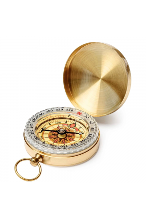 Yuvarlak Sarı Metal Kasa Su Geçirmez Fosforlu Dayanıklı Pusula G50&hellip;