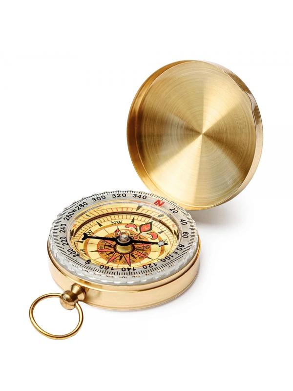 Yuvarlak Sarı Metal Kasa Su Geçirmez Fosforlu Dayanıklı Pusula G50&hellip;