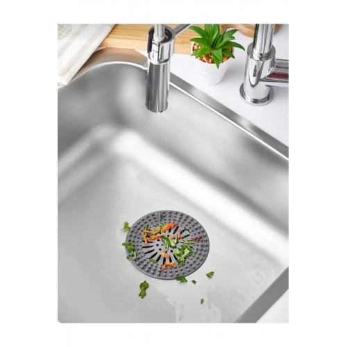 Yuvarlak  Süzgeçli Silikon Mutfak  Lavabo Ve Küvet Süzgeci Gider Süzgeci