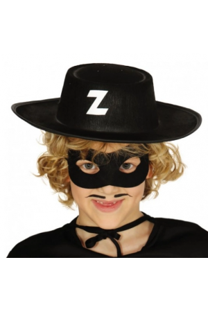 Z Logolu Zorro Şapkası Ve Zorro Maskesi Çocuk Boy&hellip;