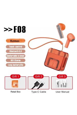 LRZ02 F08 Dijital Şarj Göstergeli TWS Bluetooth Ku