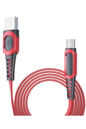 LRZ02 DC01 Süper Hızlı Micro USB Kablo 1M 2.4A - Kırmızı…