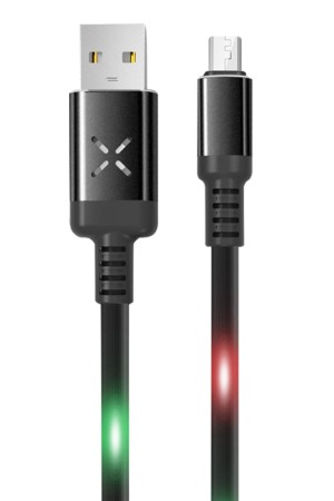 LRZ02 DC09 Ses Duyarlı Işıklı Micro USB Kablo 1M 2A - Siyah…