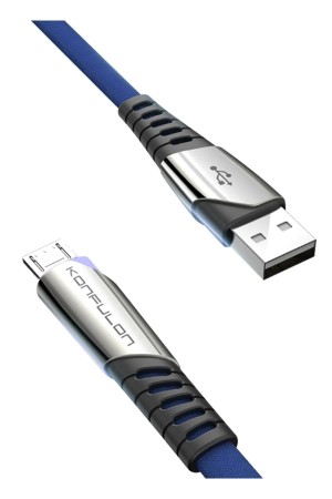 LRZ02 DC16 Micro USB Kablo 1M 2.4A - Mavi…