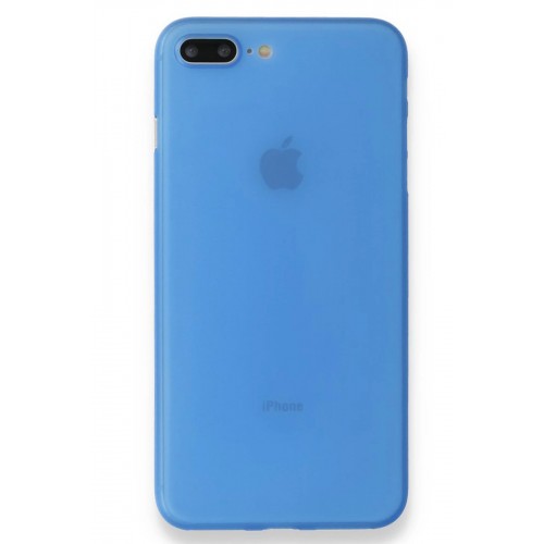 LRZ02 iPhone 8 Plus Kılıf PP Ultra İnce Kapak - Mavi