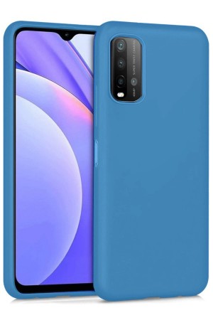LRZ02 Xiaomi Redmi 9T Kılıf Nano içi Kadife Silikon - Mavi&hellip;