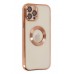 LRZ02 iPhone 12 Pro Kılıf Slot Silikon - Rose Gold