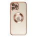 LRZ02 iPhone 12 Pro Kılıf Slot Silikon - Rose Gold