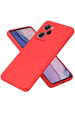 LRZ02 Xiaomi Poco X5 Pro 5G Nano içi Kadife Silikon - Kırmızı&hellip;